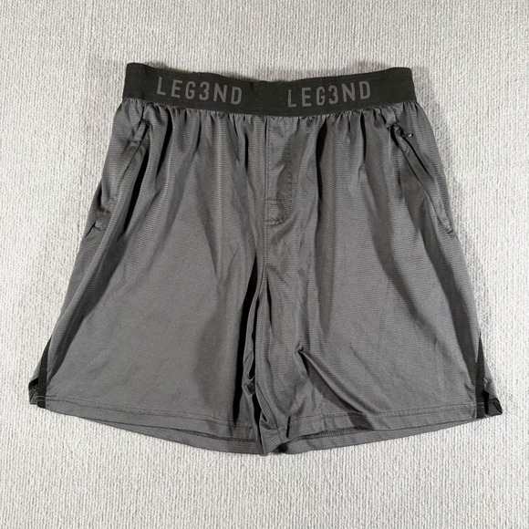 LEG3ND Mens Gym Short Running Training Elastic Size XL Gray - Picture 2 of 8